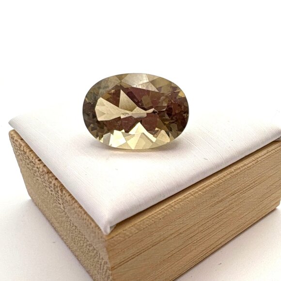 Faceted Oval Smoky Quartz Loose Gemstone 15mm Length - Picture 1 of 10